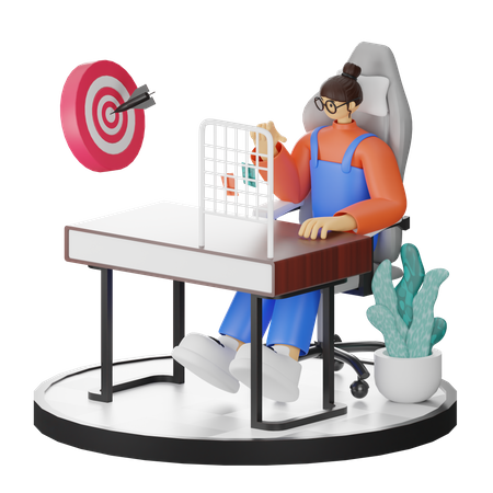 Business Aim  3D Illustration