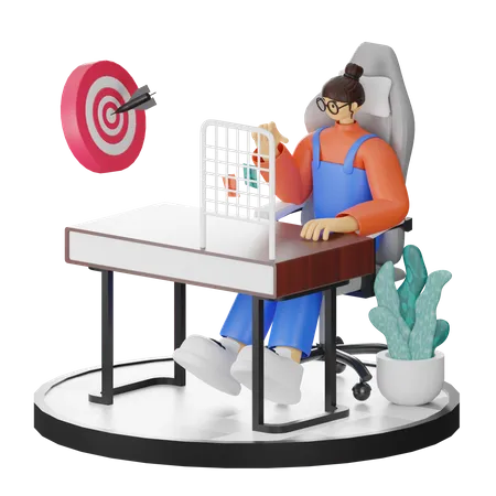 Business Aim  3D Illustration