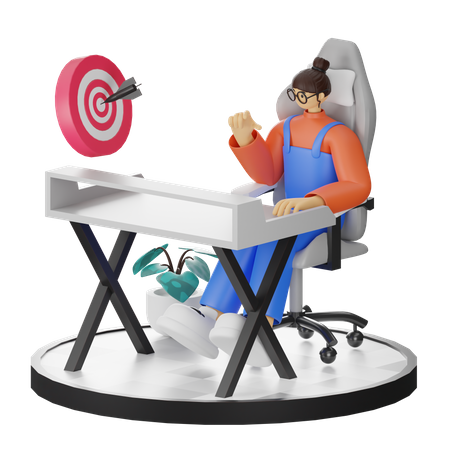 Business Aim  3D Illustration