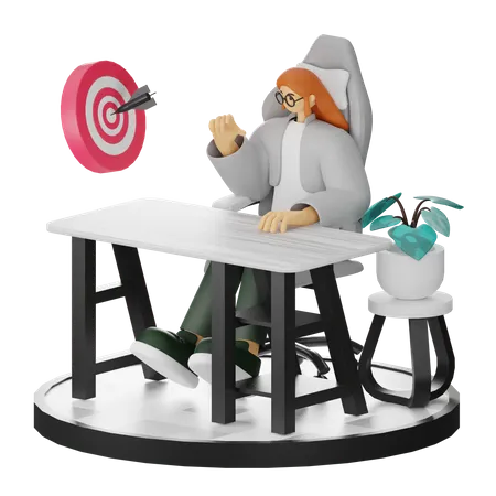 Business Aim  3D Illustration