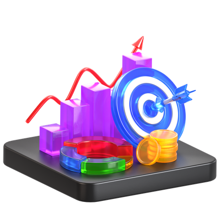 Business aim  3D Illustration