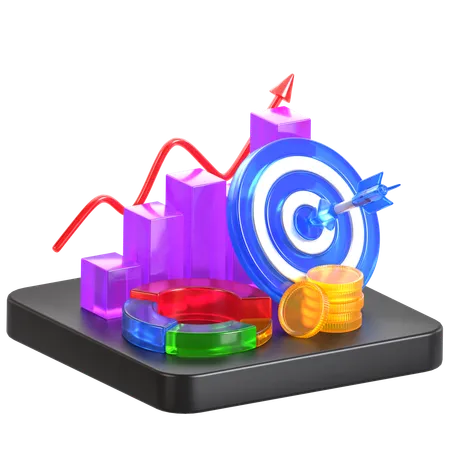 Business aim  3D Illustration