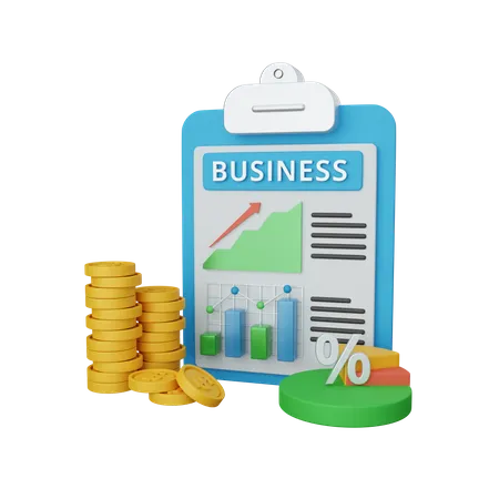 3 D Rendering Business Analysis Isolated Useful For Business Company Economy And Finance Design 3D Icon