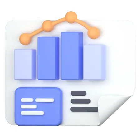 Profit Report On A Document 3D Icon