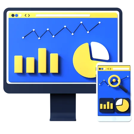 3 D Business Report Analysis 3D Icon