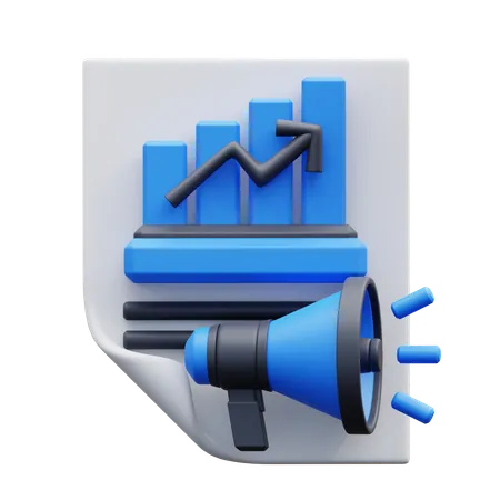 Business Analysis Announcement  3D Icon