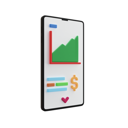 Business Analysis Chart  3D Illustration