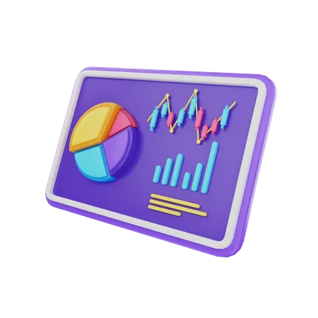 Business Analysis Presentation 3D Illustration