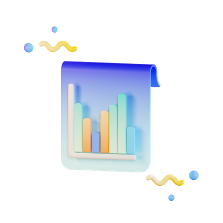 Business analysis report  3D Illustration