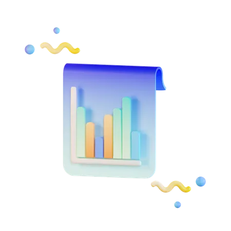 Business analysis report  3D Illustration