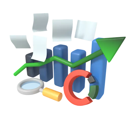 Asset Management Insights Concept Illustration 3D Icon