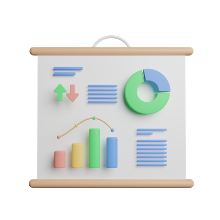 Business-Analytik-Präsentationen  3D Illustration