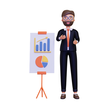 Business Analytics Presentation  3D Icon