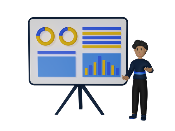 Business Analytics Presentation 3D Illustration