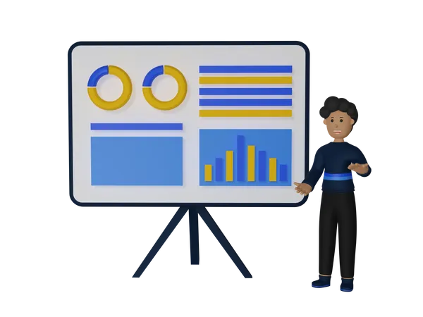 Business Analytics Presentation  3D Illustration