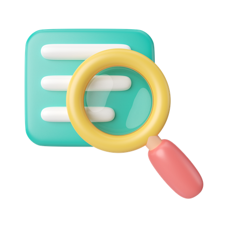 Search Data  3D Icon