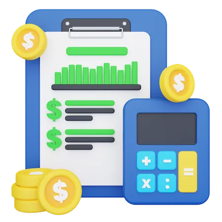 Business Calculation  3D Icon