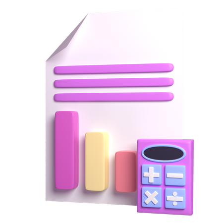 Business Calculation  3D Icon