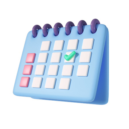 Business calendar  3D Illustration