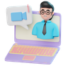 business call 3d illustration