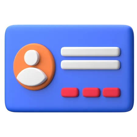 名刺  3D Icon