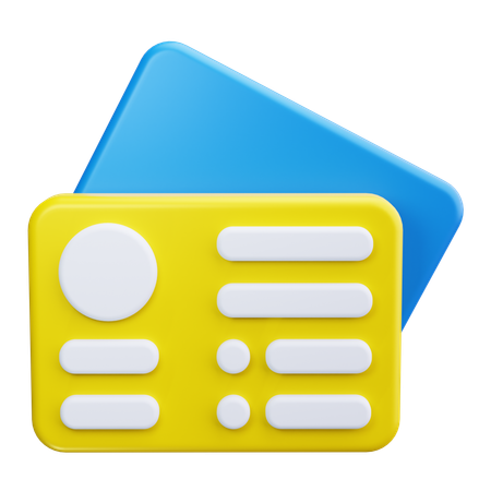 명함  3D Icon