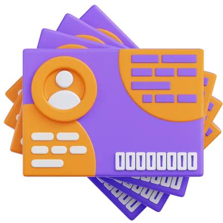 Business Card  3D Icon