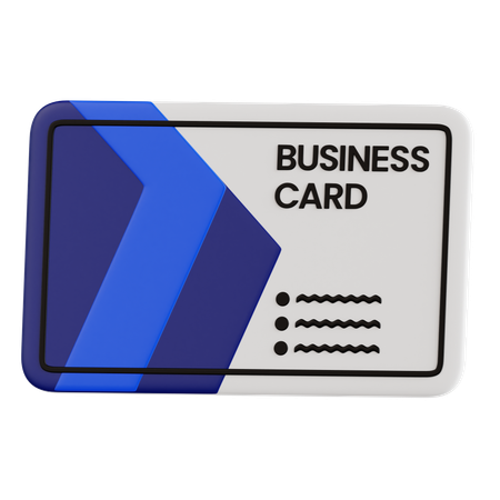 Business Card  3D Icon