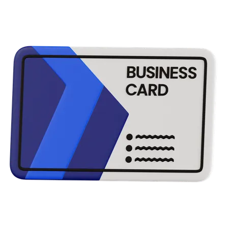 Business Card  3D Icon