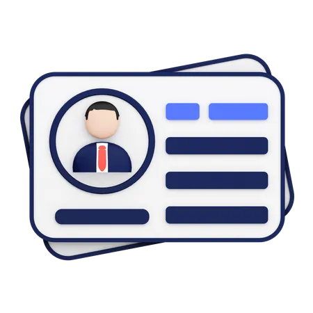 Business Card  3D Icon