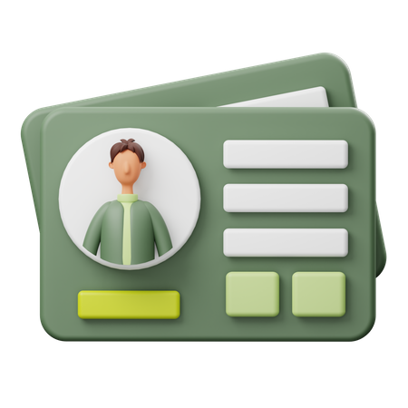 Business Card  3D Icon