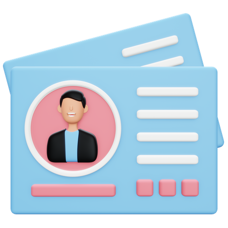 Business Card  3D Icon