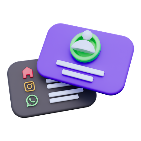 Business Card  3D Icon