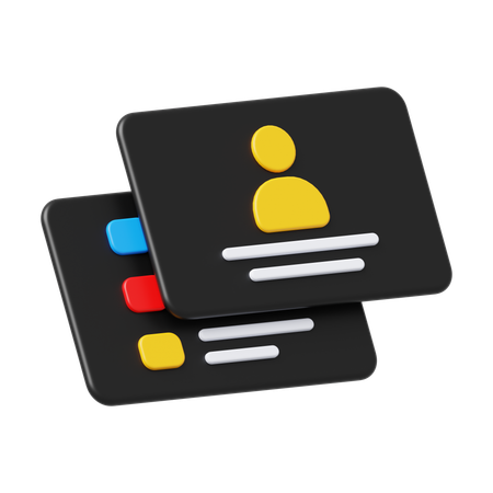 Business Card  3D Icon