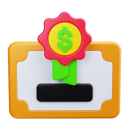 Business Certificate  3D Icon