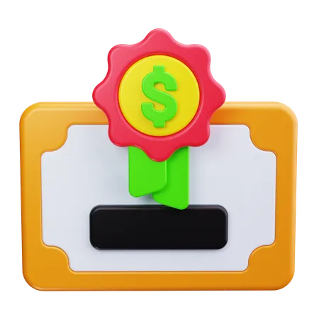 Business Certificate  3D Icon