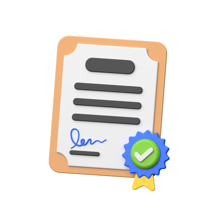 Business Certificationery  3D Icon