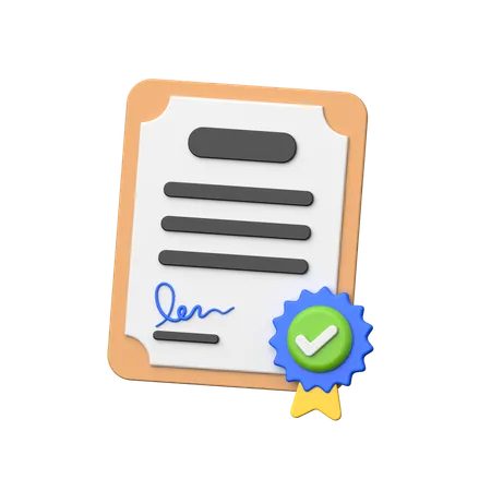 Business Certificationery  3D Icon