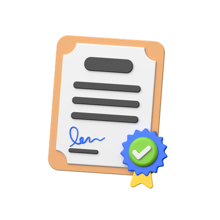 Business Certificationery  3D Icon