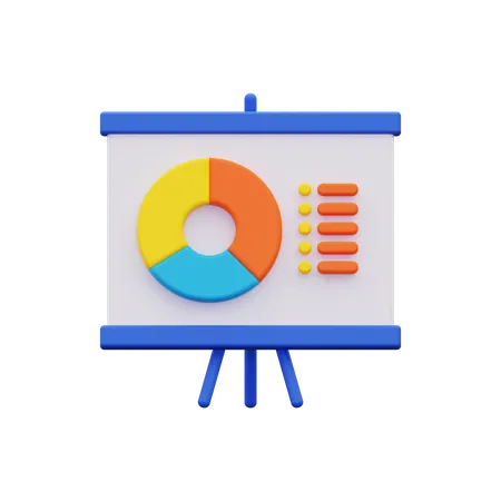 3 D Business Chart Icon 3D Icon