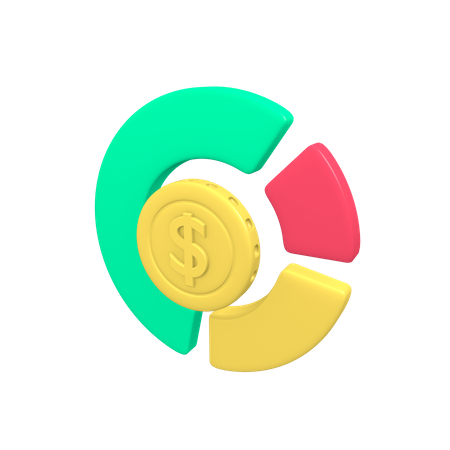 Geschäft Diagramm Geld  3D Illustration