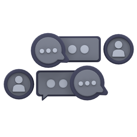 비즈니스 채팅  3D Icon