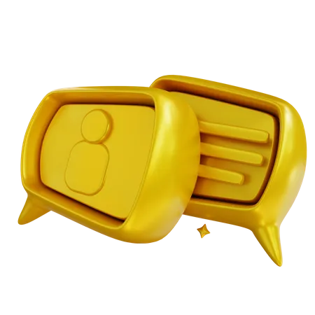 3 D Illustration Business Chat 3D Icon