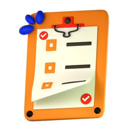 Business Checklist  3D Icon