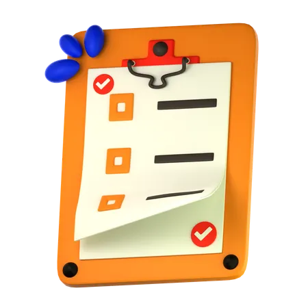 Business Checklist  3D Icon