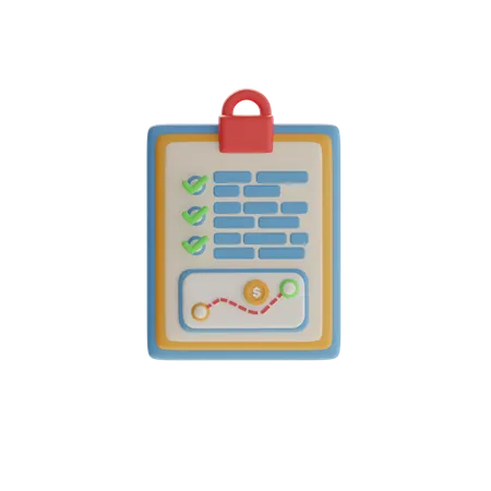 Business Checklist Route Map  3D Icon