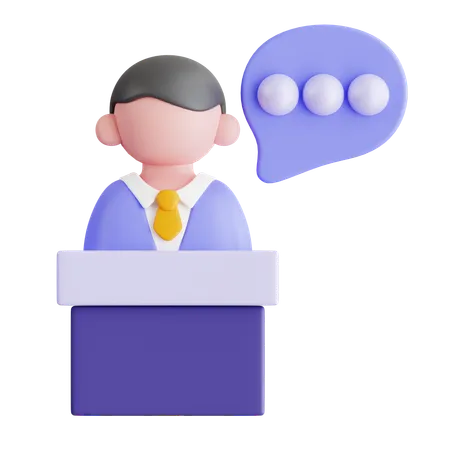 Business conference  3D Icon