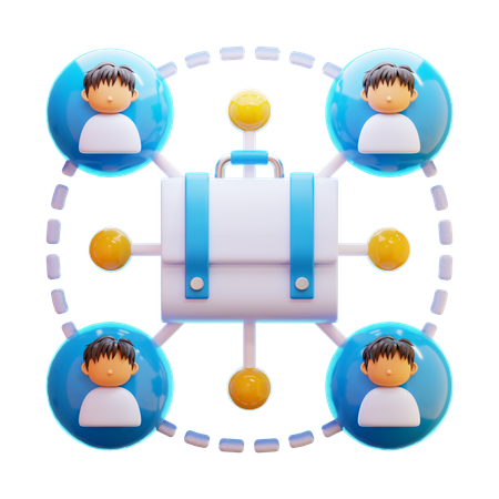 BUSINESS CONNECTIONS  3D Icon