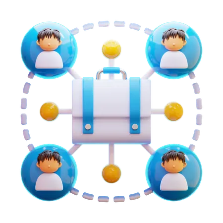 BUSINESS CONNECTIONS  3D Icon