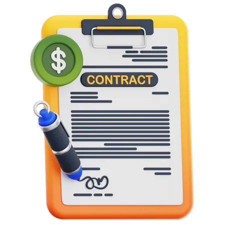 Business Contract  3D Icon